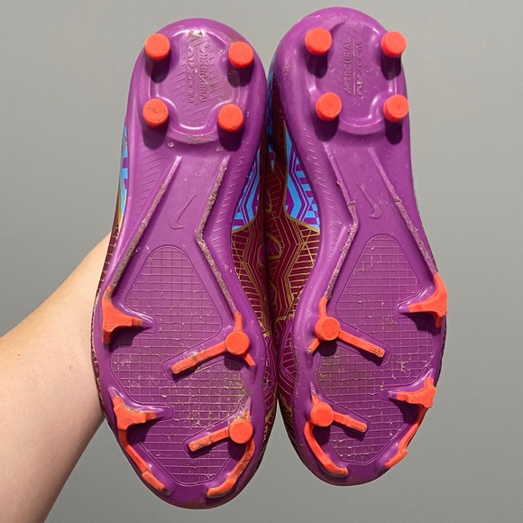 Nike Zoom Mercurial Cleats in Maroon and Gold Unisex Size 5 Soccer Cleats - Picture 11 of 14